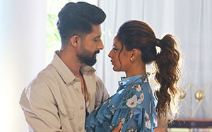 A romantic still of Nia Sharma & Ravi Dubey from ZEE5`s series Jamai 2 Point 0